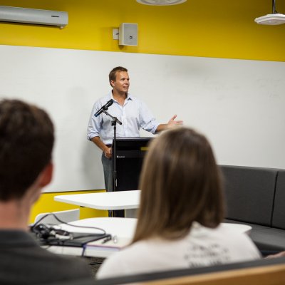 Queensland Chief Entrepreneur Mark Sowerby at UQ Idea Hub launch event